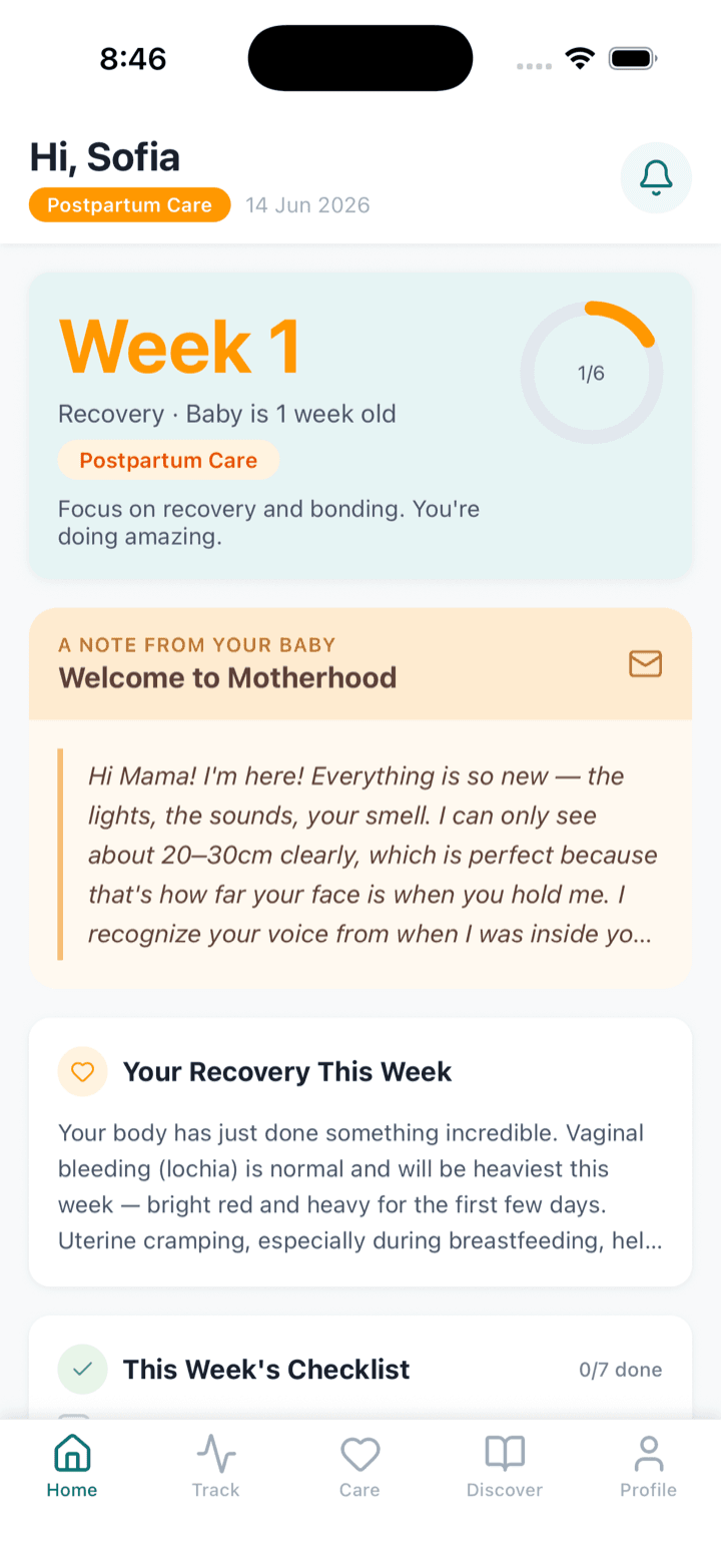 Ovyacare app — postpartum recovery and baby care